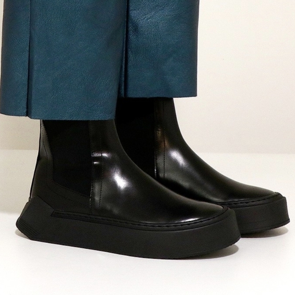 Pierre Hardy Cubix Black Women's Chelsea Boots Size 37